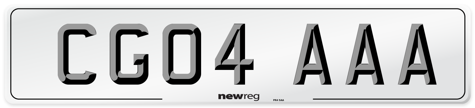 CG04 AAA Number Plate from New Reg
